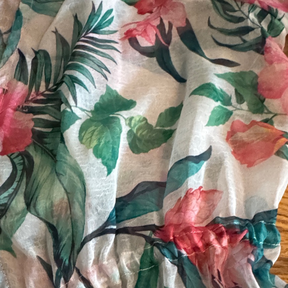 Floral Print Women's Cover Up - Picture 3 of 4